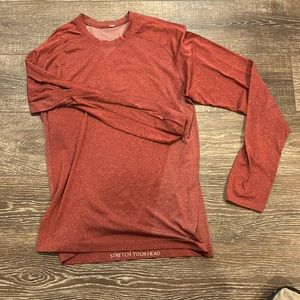 Lululemon long sleeve men’s large maroon not red